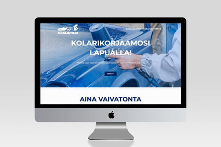 Toteutin WordPress-nettisivut lapaualaiselle Automaalaamo H. Haapojalle."