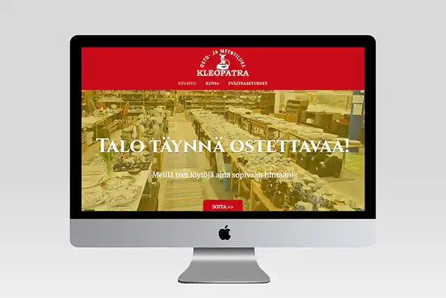 Seinäjoen Peräseinäjoella toimiva Osto- ja myyntiliike Kleopatra sai uudet kotisivut maaliskuussa 2025."
